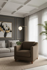 Modern European furniture - Textured Boucle Accent Chair - www.oroa.com