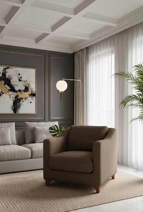 Textured Boucle Accent Chair | Novi Living Hewitt | Oroa.com