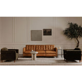 Modern European furniture - Mohair Inspired Rolled-Arm Accent Chair - www.oroa.com