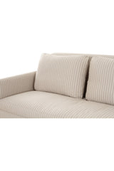 Beige Pleated Skirt Fabric Sofa | Novi Living Pellicano