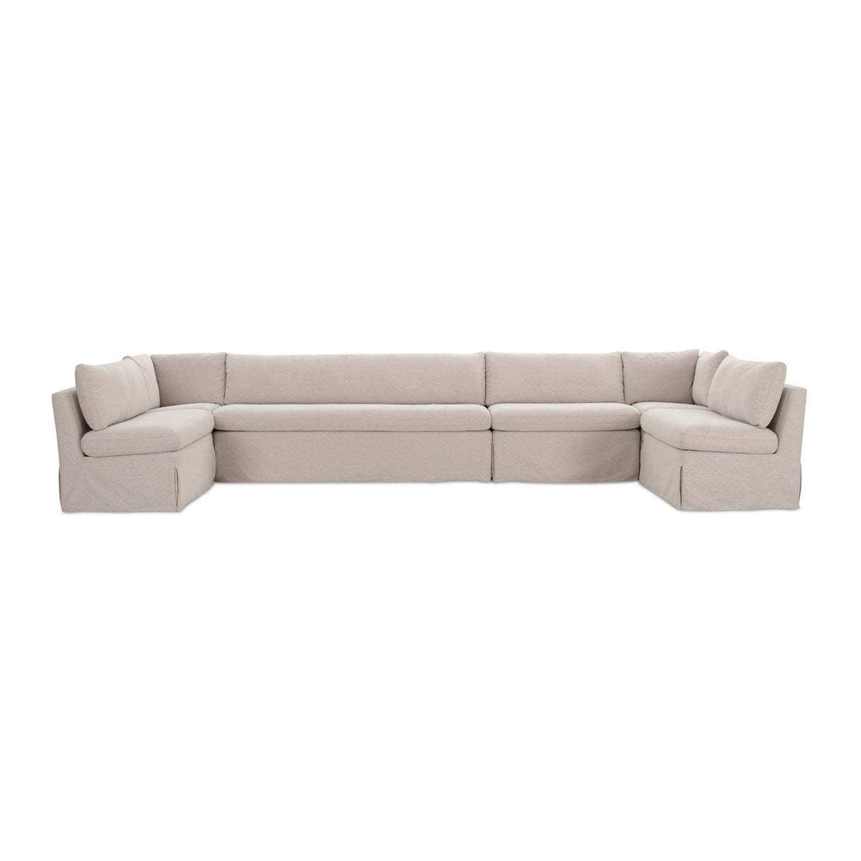 Modern European furniture - Beige U-Shaped Dining Banquette Slipcover L - www.oroa.com