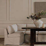 Modern European furniture - Beige L-Shaped Dining Banquette Slipcover XS - www.oroa.com