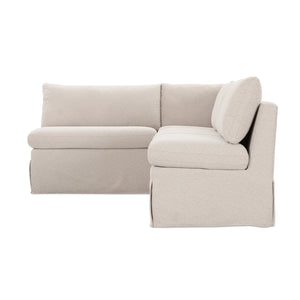 Modern European furniture - Beige L-Shaped Dining Banquette Slipcover XS - www.oroa.com