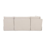 Modern European furniture - Beige L-Shaped Dining Banquette Slipcover XS - www.oroa.com