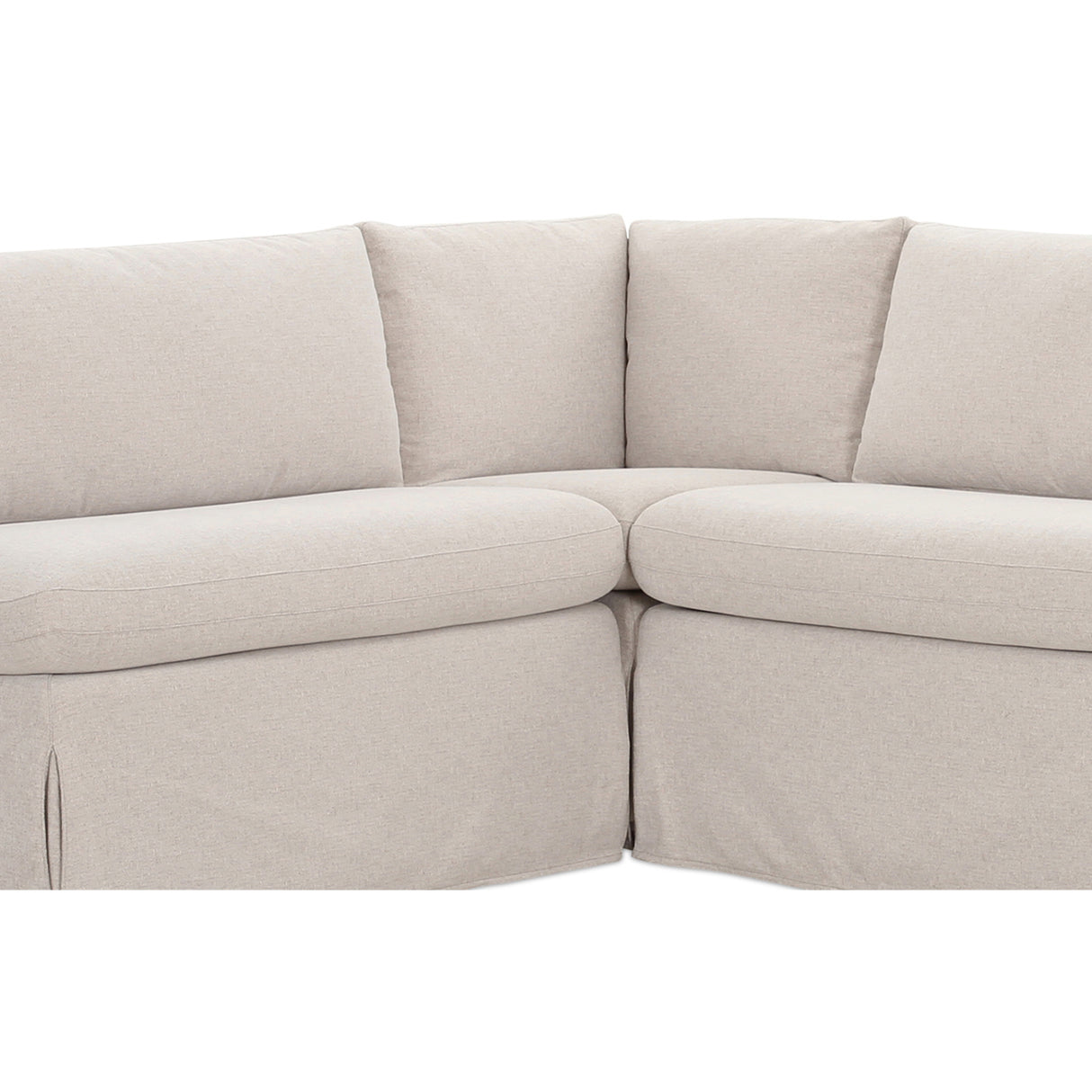 Modern European furniture - Beige L-Shaped Dining Banquette Slipcover S - www.oroa.com