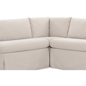 Modern European furniture - Beige L-Shaped Dining Banquette Slipcover S - www.oroa.com