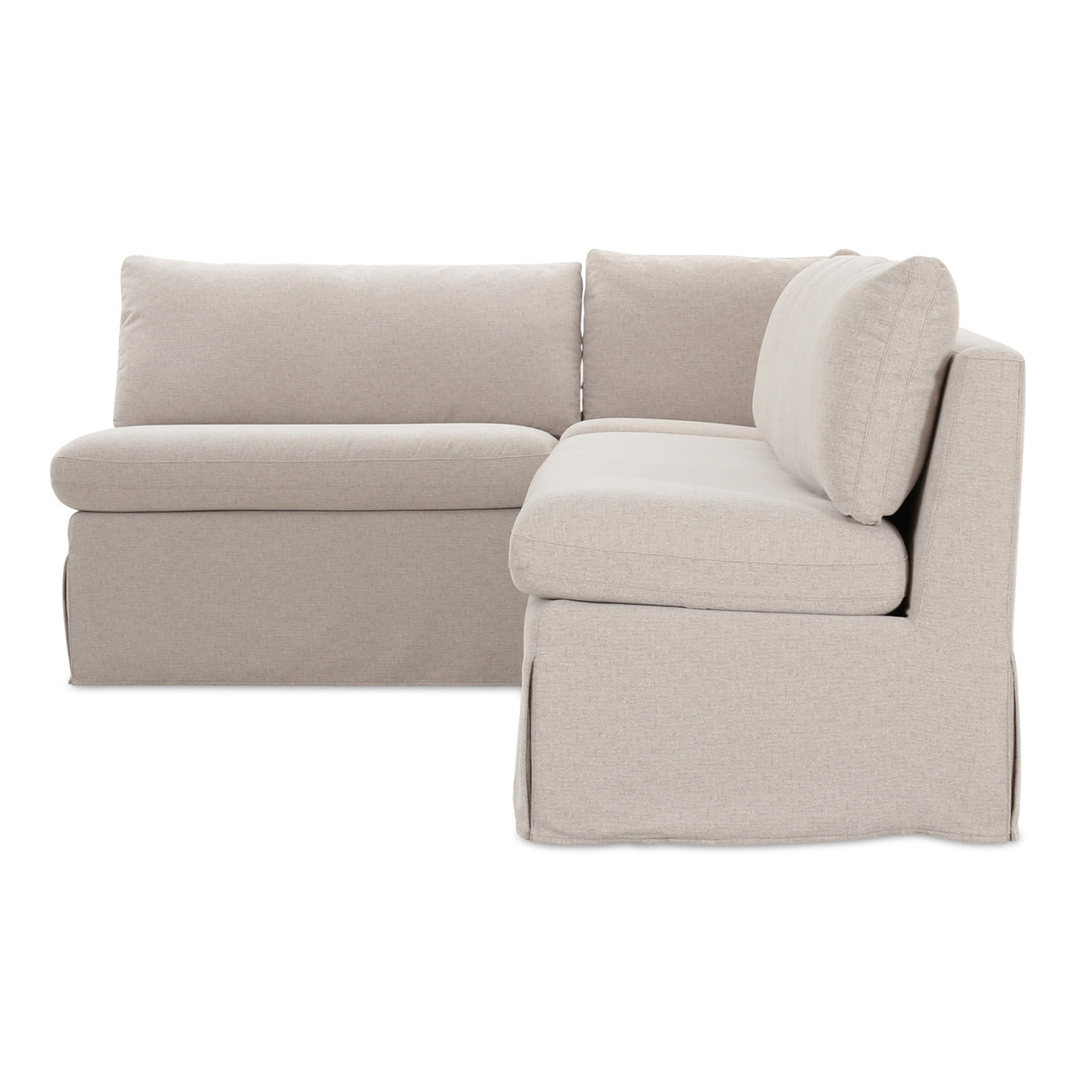 Modern European furniture - Beige L-Shaped Dining Banquette Slipcover S - www.oroa.com