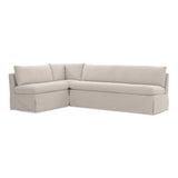 Modern European furniture - Beige L-Shaped Dining Banquette Slipcover S - www.oroa.com