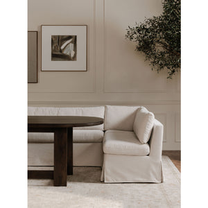 Modern European furniture - Beige L-Shaped Dining Banquette Slipcover S - www.oroa.com