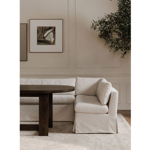 Modern European furniture - Beige L-Shaped Dining Banquette Slipcover M - www.oroa.com