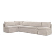 Modern European furniture - Beige L-Shaped Dining Banquette Slipcover M - www.oroa.com