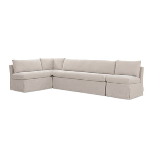 Modern European furniture - Beige L-Shaped Dining Banquette Slipcover M - www.oroa.com