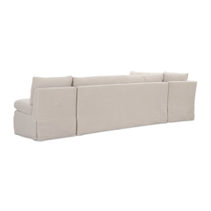 Modern European furniture - Beige L-Shaped Dining Banquette Slipcover M - www.oroa.com