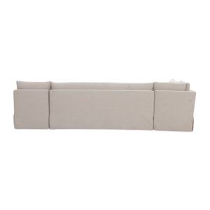 Modern European furniture - Beige L-Shaped Dining Banquette Slipcover M - www.oroa.com
