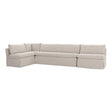 Modern European furniture - Beige L-Shaped Dining Banquette Slipcover L - www.oroa.com