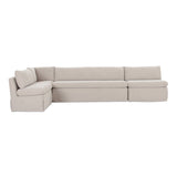 Modern European furniture - Beige L-Shaped Dining Banquette Slipcover L - www.oroa.com