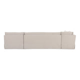 Modern European furniture - Beige L-Shaped Dining Banquette Slipcover L - www.oroa.com