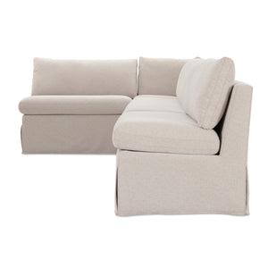 Modern European furniture - Beige L-Shaped Dining Banquette Slipcover L - www.oroa.com