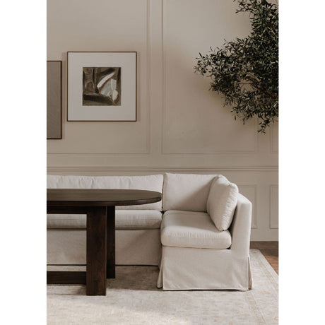 Modern European furniture - Beige U-Shaped Dining Banquette Slipcover XS - www.oroa.com