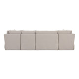 Modern European furniture - Beige U-Shaped Dining Banquette Slipcover XS - www.oroa.com