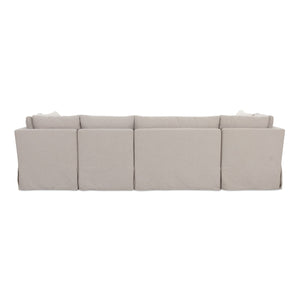 Modern European furniture - Beige U-Shaped Dining Banquette Slipcover XS - www.oroa.com