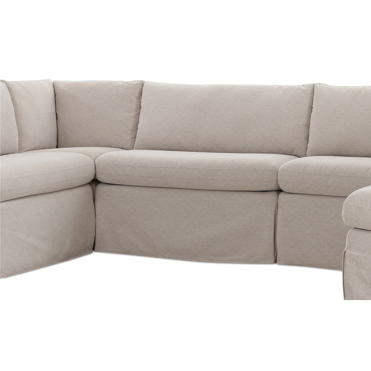 Modern European furniture - Beige U-Shaped Dining Banquette Slipcover XS - www.oroa.com