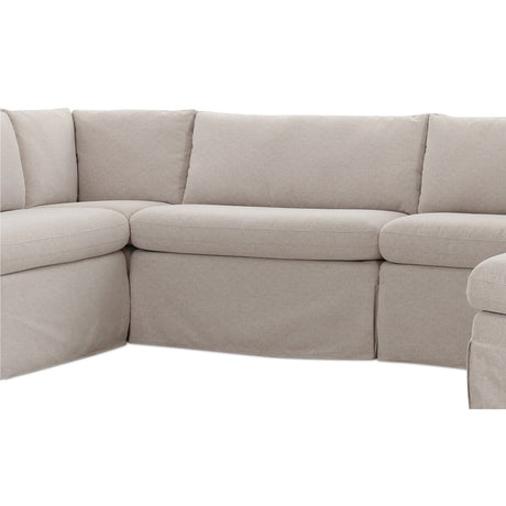 Modern European furniture - Beige U-Shaped Dining Banquette Slipcover XS - www.oroa.com