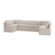 Modern European furniture - Beige U-Shaped Dining Banquette Slipcover S - www.oroa.com