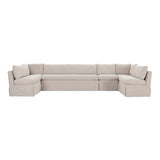 Modern European furniture - Beige U-Shaped Dining Banquette Slipcover M - www.oroa.com