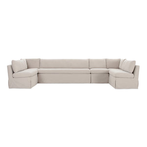 Modern European furniture - Beige U-Shaped Dining Banquette Slipcover M - www.oroa.com