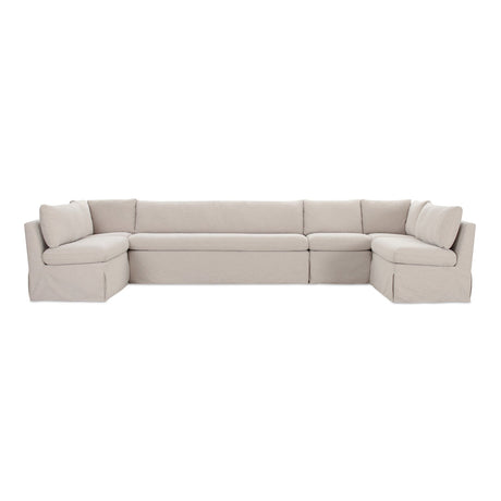 Modern European furniture - Beige U-Shaped Dining Banquette Slipcover M - www.oroa.com