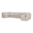 Modern European furniture - Beige U-Shaped Dining Banquette Slipcover M - www.oroa.com