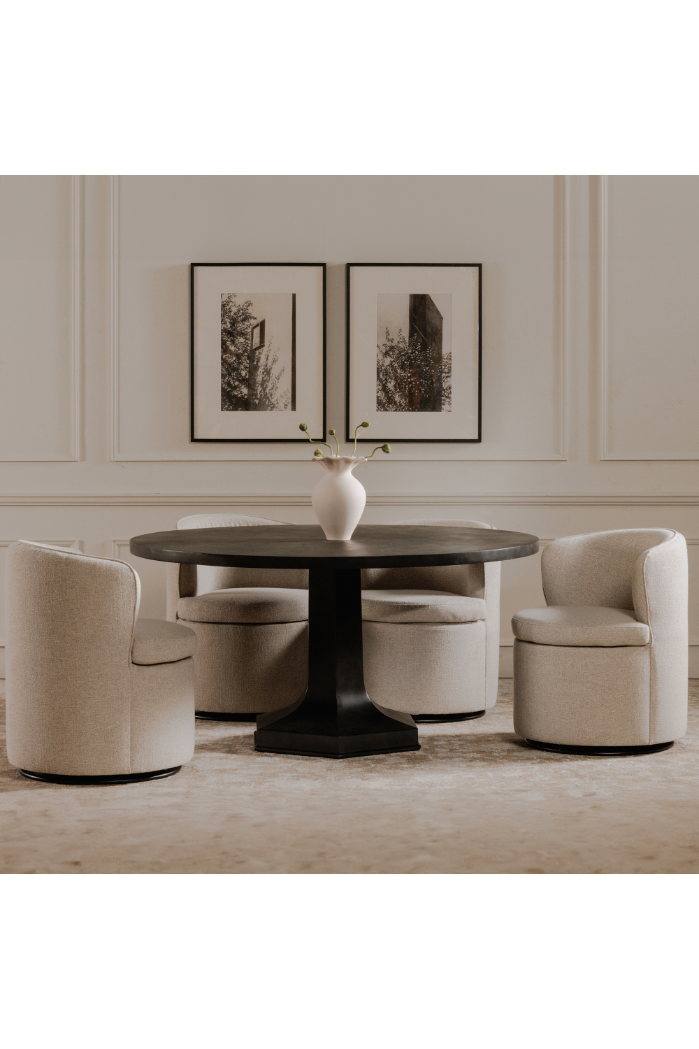 Upholstered Swivel Dining Chair | Novi Living Dane | Oroa.com