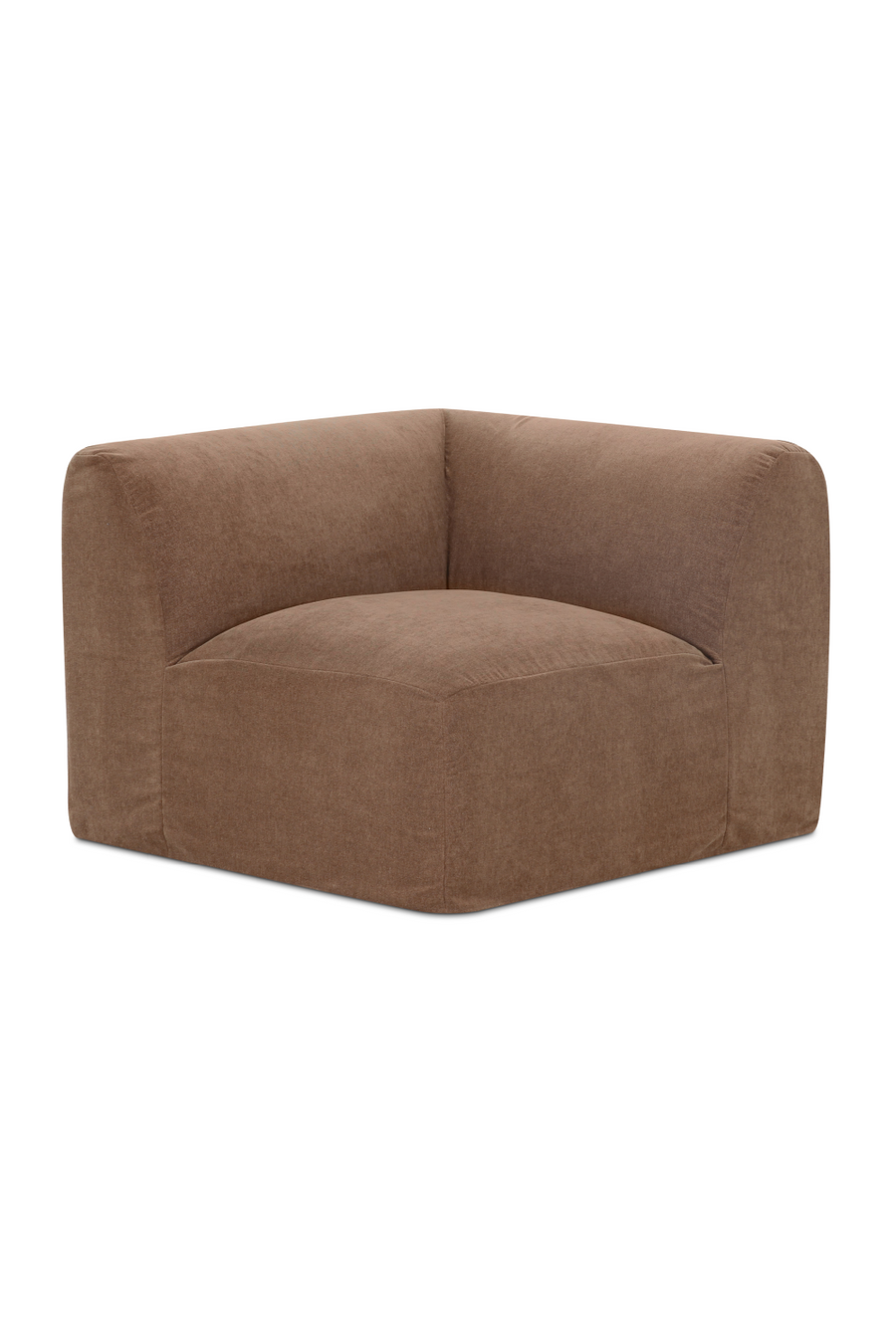 Front view of round back sofa
