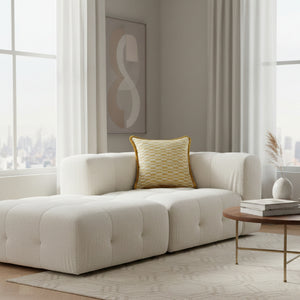 Modern European furniture - Geometric Print Fringed Cushion - www.oroa.com