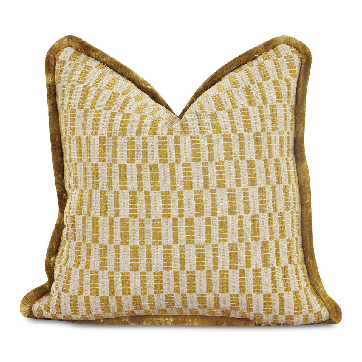 Modern European furniture - Geometric Print Fringed Cushion - www.oroa.com