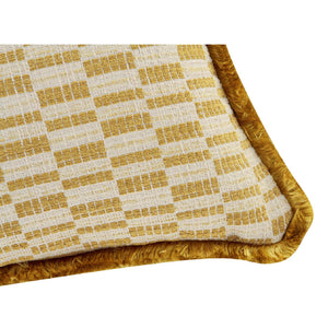 Modern European furniture - Geometric Print Fringed Cushion - www.oroa.com