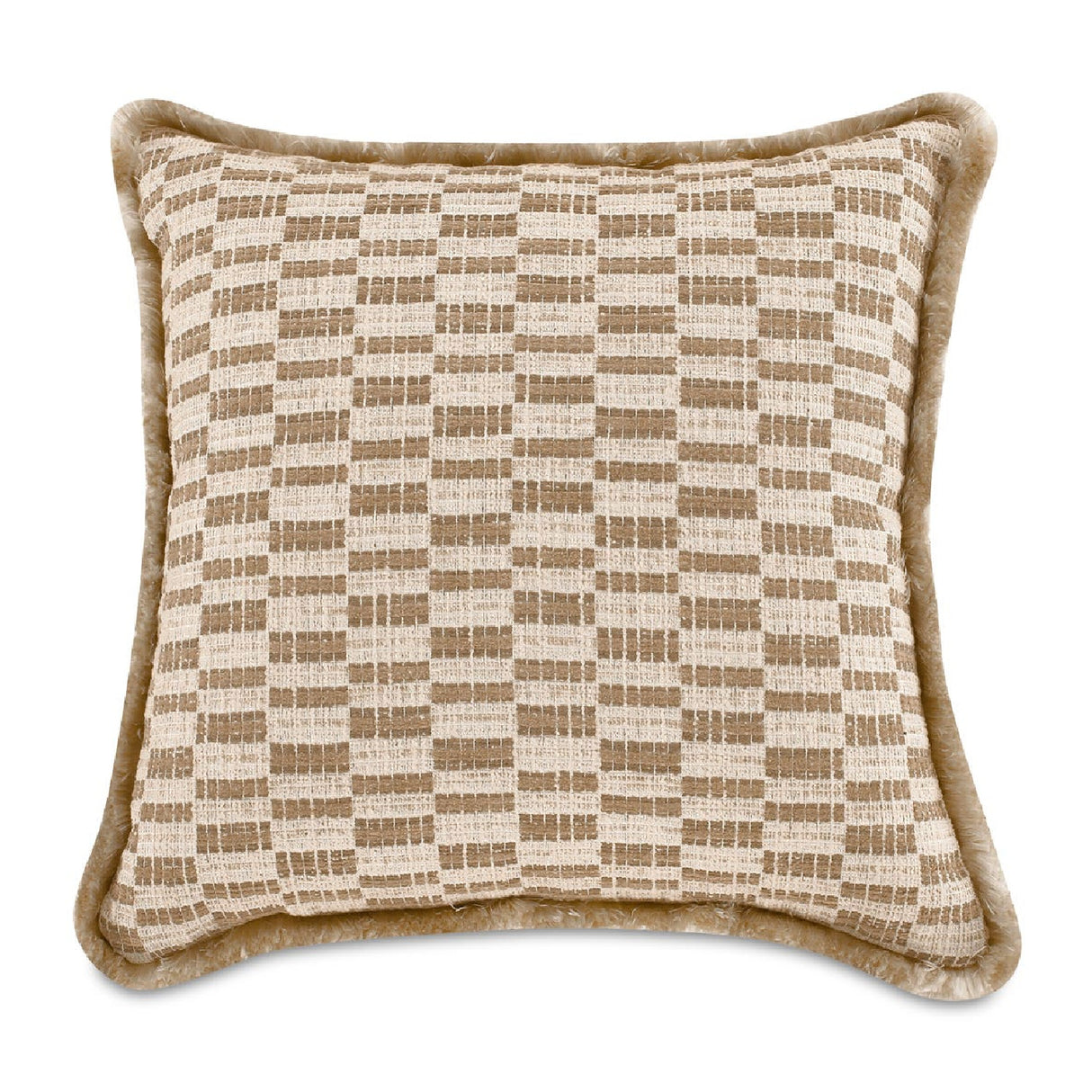 Modern European furniture - Geometric Print Fringed Cushion - www.oroa.com