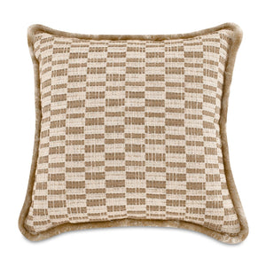 Modern European furniture - Geometric Print Fringed Cushion - www.oroa.com