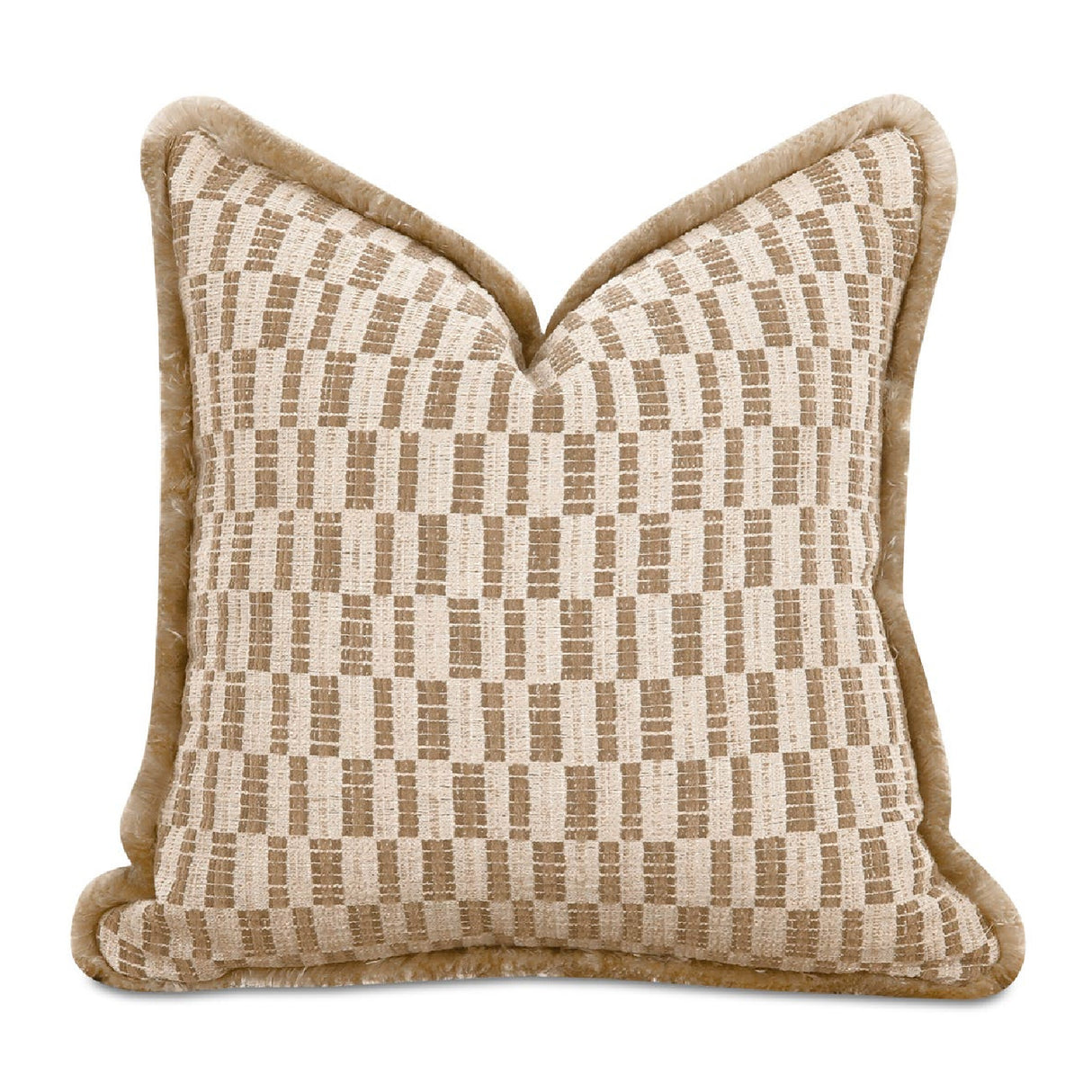 Modern European furniture - Geometric Print Fringed Cushion - www.oroa.com