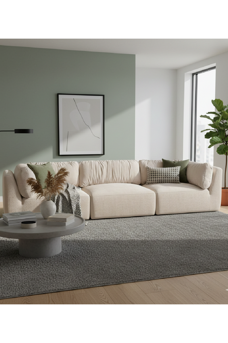 Chenille 3-Seater Sofa | Novi Living Matina | Oroa.com