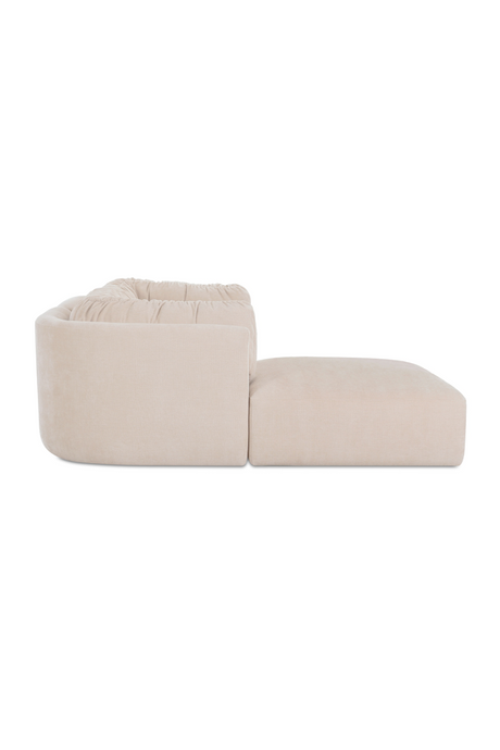 Modern European furniture - Chenille Sectional Corner Sofa - www.oroa.com