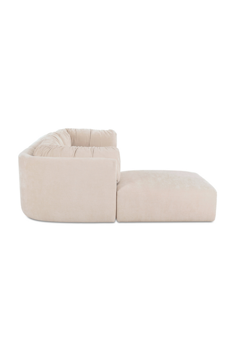 Modern European furniture - Chenille Lounge Modular Sofa - www.oroa.com