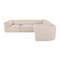 Modern European furniture - Chenille L-Shaped Modular Sofa - www.oroa.com