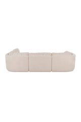 Modern European furniture - Chenille L-Shaped Modular Sofa - www.oroa.com