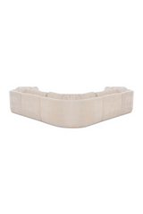 Modern European furniture - Chenille L-Shaped Modular Sofa - www.oroa.com