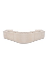 Modern European furniture - Chenille L-Shaped Modular Sofa - www.oroa.com