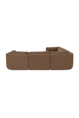 Modern European furniture - Chenille L-Shaped Modular Sofa - www.oroa.com
