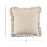 Linen Blend Ruffled Cushion | Novi Living Betty