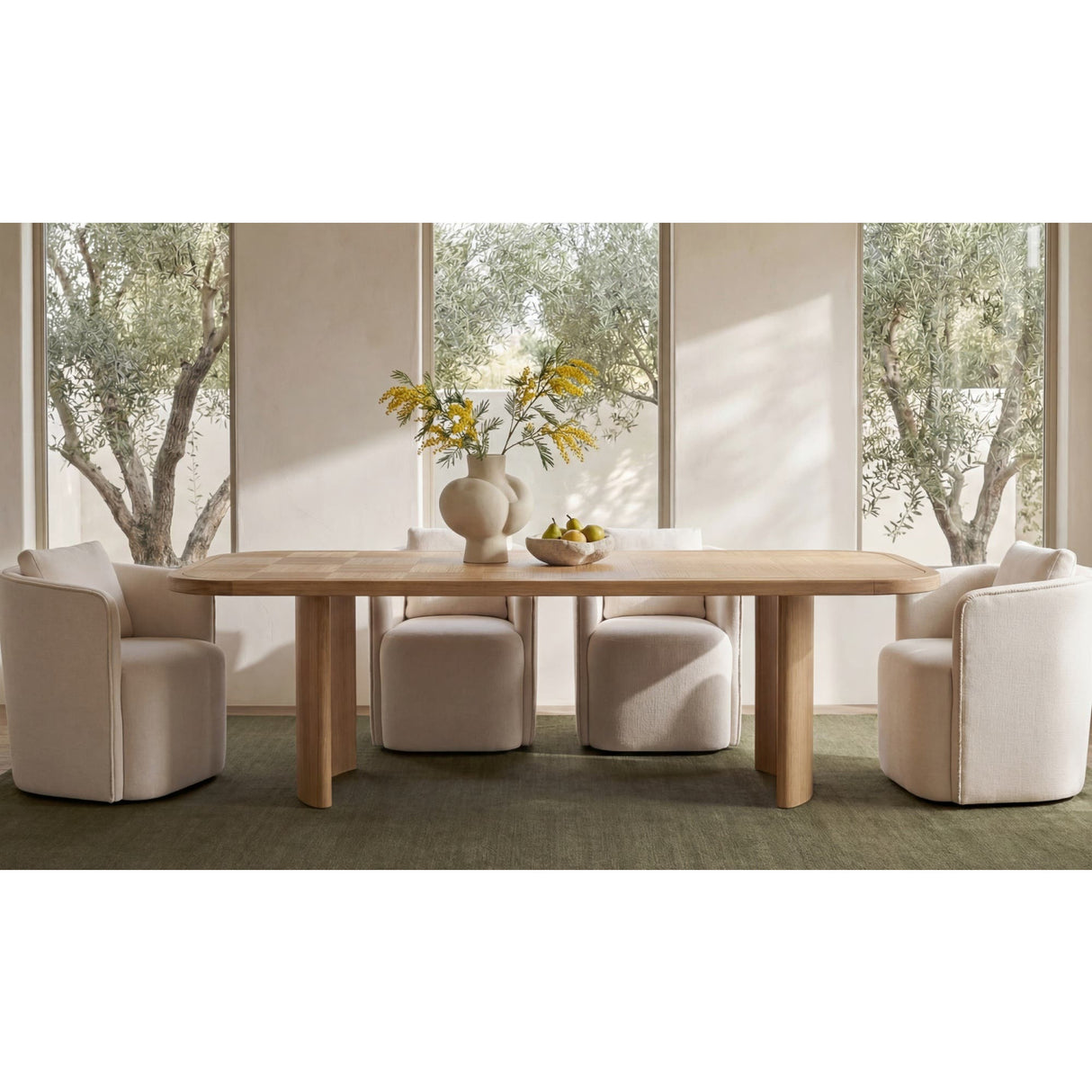   Swivel Upholstered Dining Chair | Oroa.com